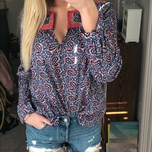 J. Crew embroidered top